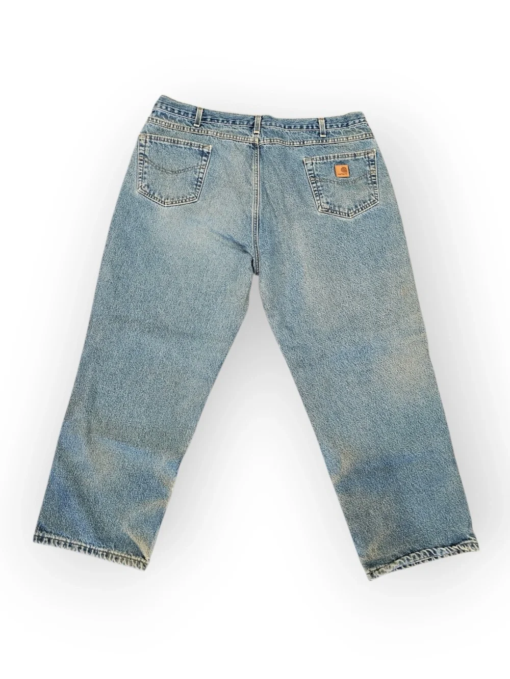Carhartt B172 DST Flannel Lined Relaxed Fit Denim Jeans 44x30 Workwear Vintage